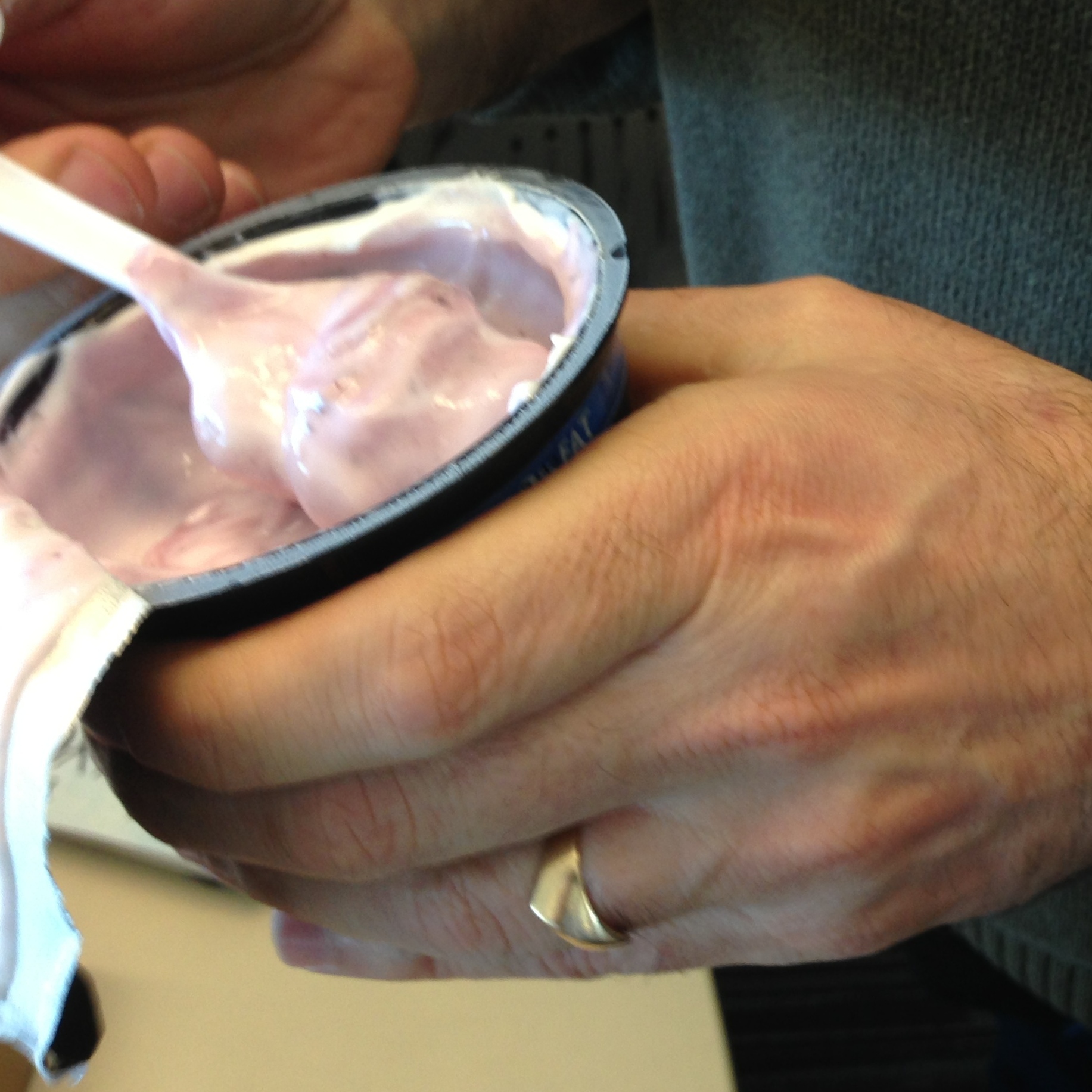 The amazing thing: Peter's arm was completely hairless before trying this yogurt.