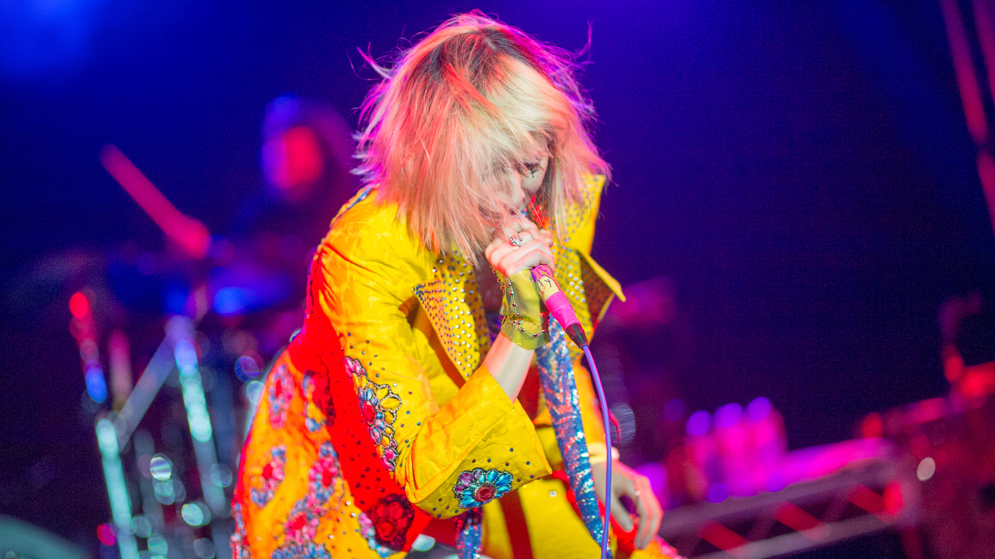 Karen O led the Yeah Yeah Yeahs through a set at Stubb's that included songs from the band's new album, <em>Mosquito</em>.