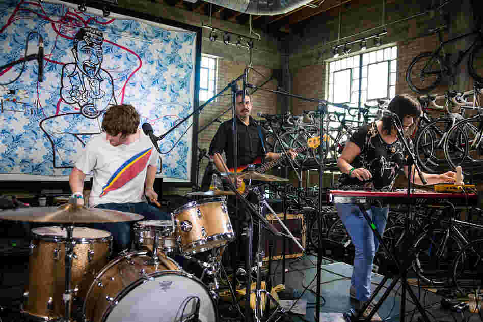 Now including Wild Flag keyboardist Rebecca Cole, Telekinesis fleshes out its drum-driven pop at the KEXP showcase at Mellow Johnny's.  