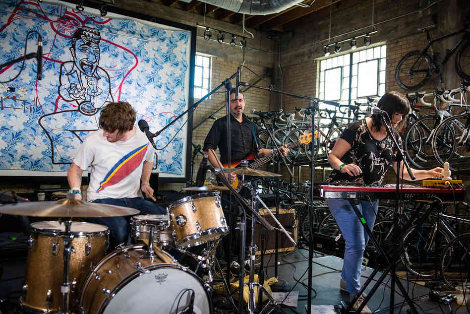 Now including Wild Flag keyboardist Rebecca Cole, Telekinesis fleshes out its drum-driven pop at the KEXP showcase at Mellow Johnny's.  