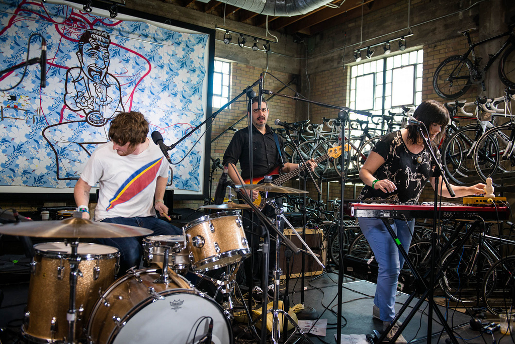 Now including Wild Flag keyboardist Rebecca Cole, Telekinesis fleshes out its drum-driven pop at the KEXP showcase at Mellow Johnny's.  