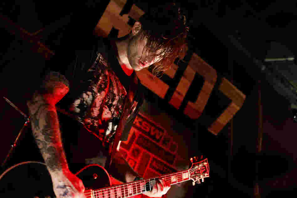 Noise-rock band KEN mode pummeling Red 7 at SXSW 2013.