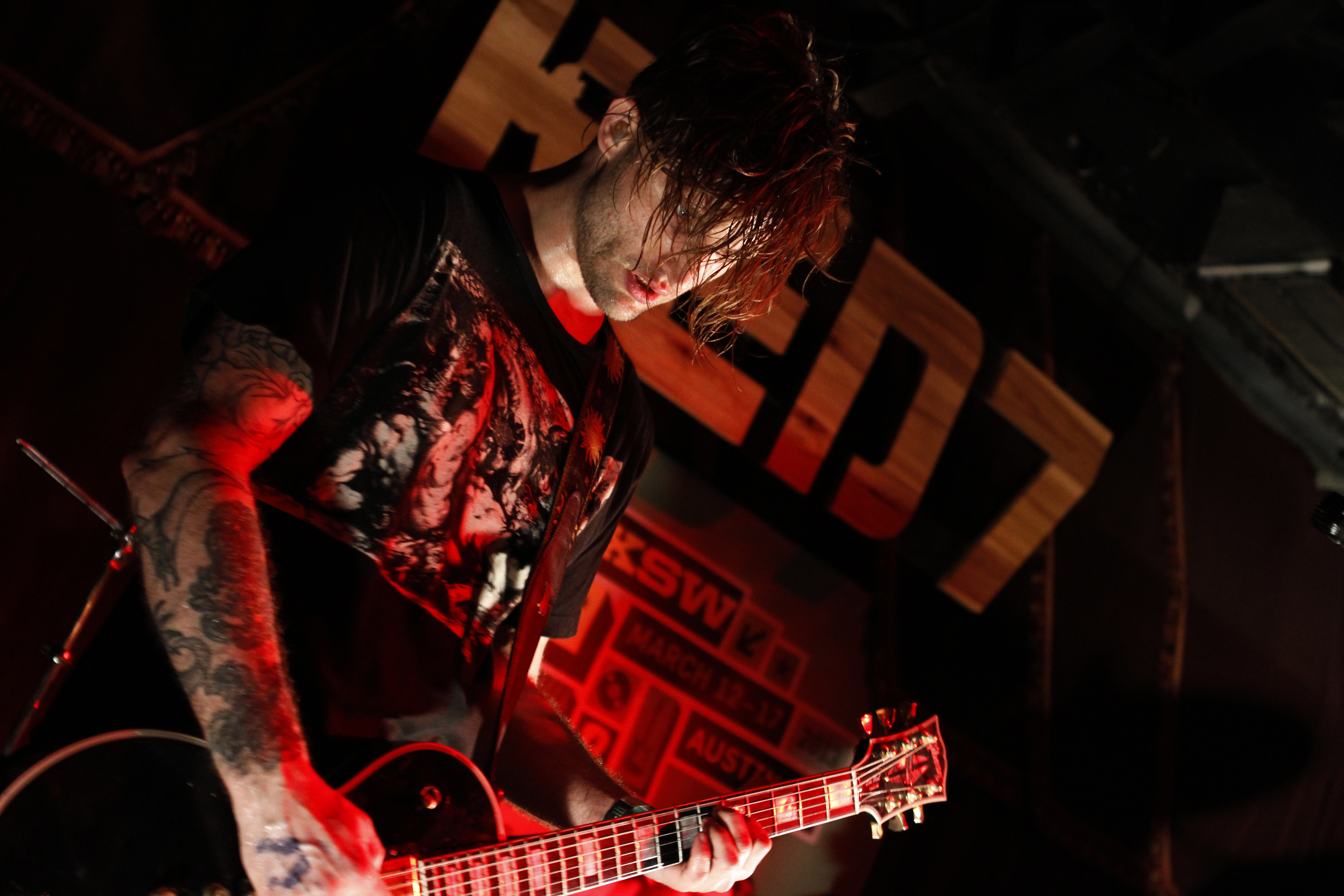 Noise-rock band KEN mode pummeling Red 7 at SXSW 2013.