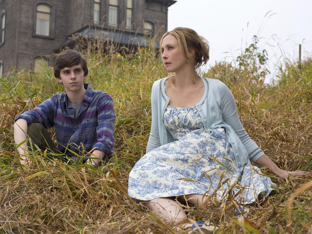 Freddie Highmore and Vera Farmiga are Norman and Norma Bates — eeew — in Bates Motel, the new A&E prequel to Alfred Hitchcock's Psycho.