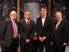 (From left) John Taylor, Frederic Mishkin, James Grant and Steve Forbes traded arguments during the latest Intelligence Squared U.S. debate. (From left) John Taylor, Frederic Mishkin, James Grant and Steve Forbes traded arguments during the latest Intelligence Squared U.S. debate.