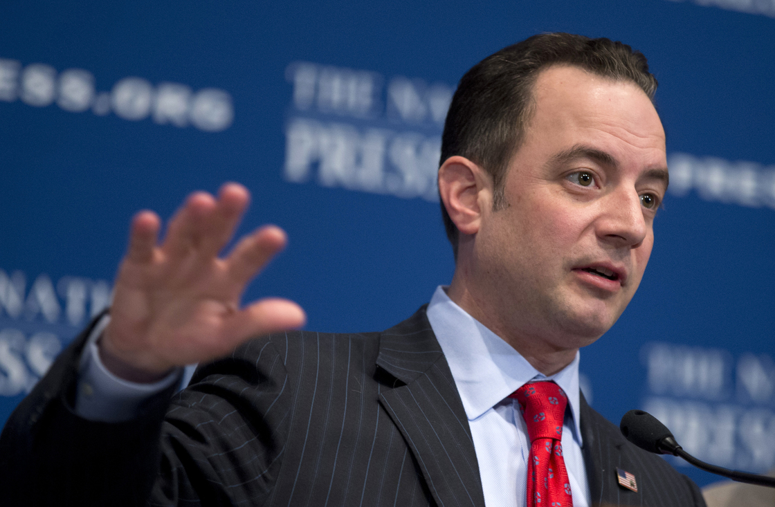 Republican National Committee Chairman Reince Priebus speaks at the National Press Club in Washington, D.C., on Monday.