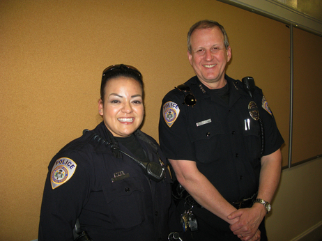 Stockton Unified School District Police Officer Myra Franco and Chief Jim West patrol 50 schools in California's Central Valley region. One of the campuses was the site of a 1989 shooting massacre.