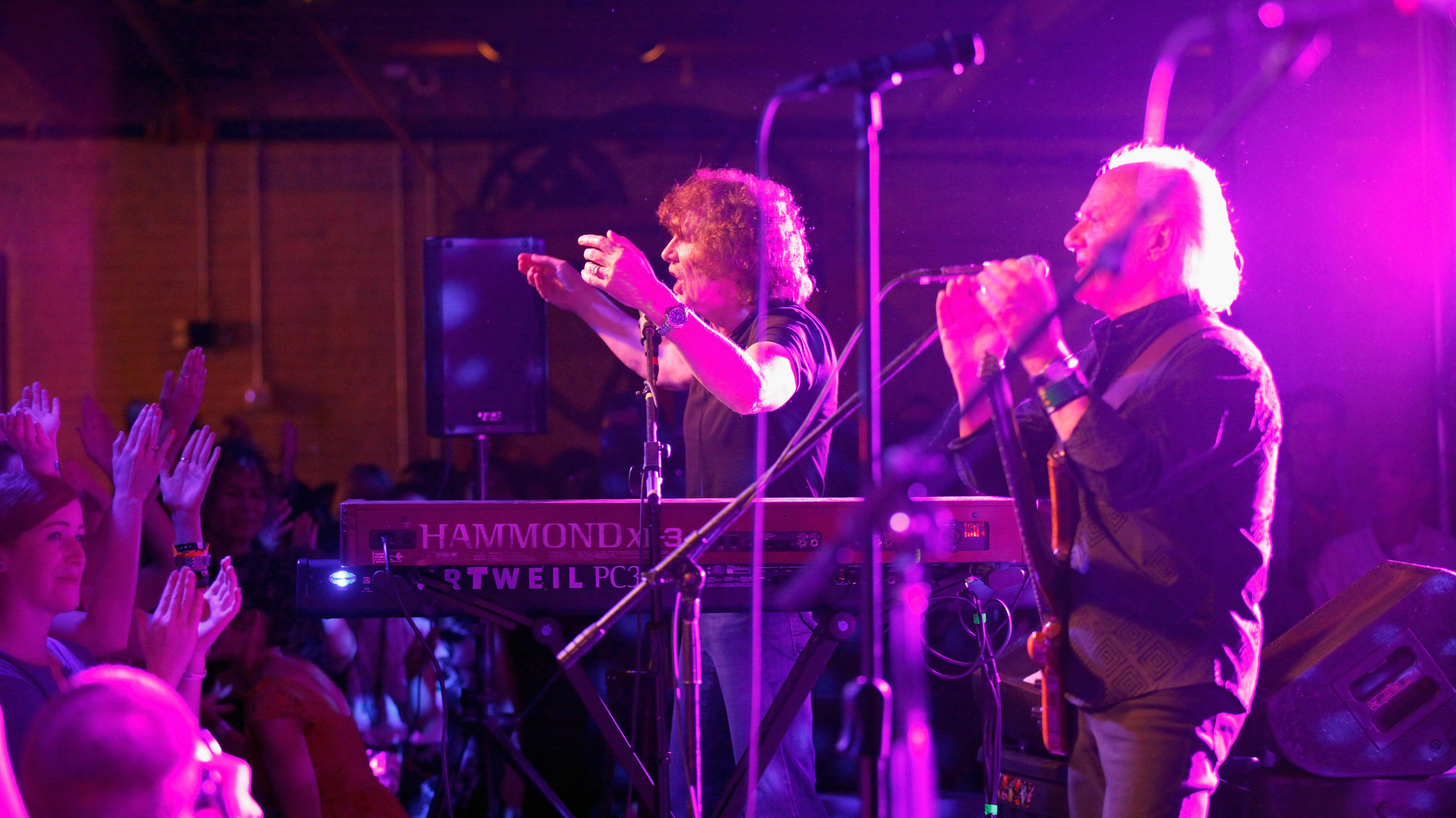 50 years after the band was founded, The Zombies still count as a discovery for many attendees of SXSW. Here, Rod Argent (left) and Jim Rodford play to a warm reception on the festival's final night at Brazos Hall in Austin, Texas.