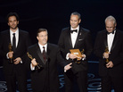 Guillaume Rocheron, Bill Westenhofer, Erik-Jan De Boer and Donald R. Elliott at the 85th Annual Academy Awards in February. Rhythm & Hues Studios, the company that produced the effects for winning film Life of Pi, recently declared bankruptcy. Guillaume Rocheron, Bill Westenhofer, Erik-Jan De Boer and Donald R. Elliott at the 85th Annual Academy Awards in February. Rhythm & Hues Studios, the company that produced the effects for winning film Life of Pi, recently declared bankruptcy.