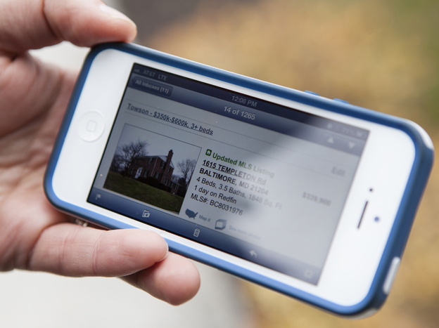Bove gets text alerts of new homes coming on the market.