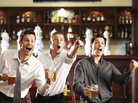 Sports fans at a pub. Sports fans at a pub.