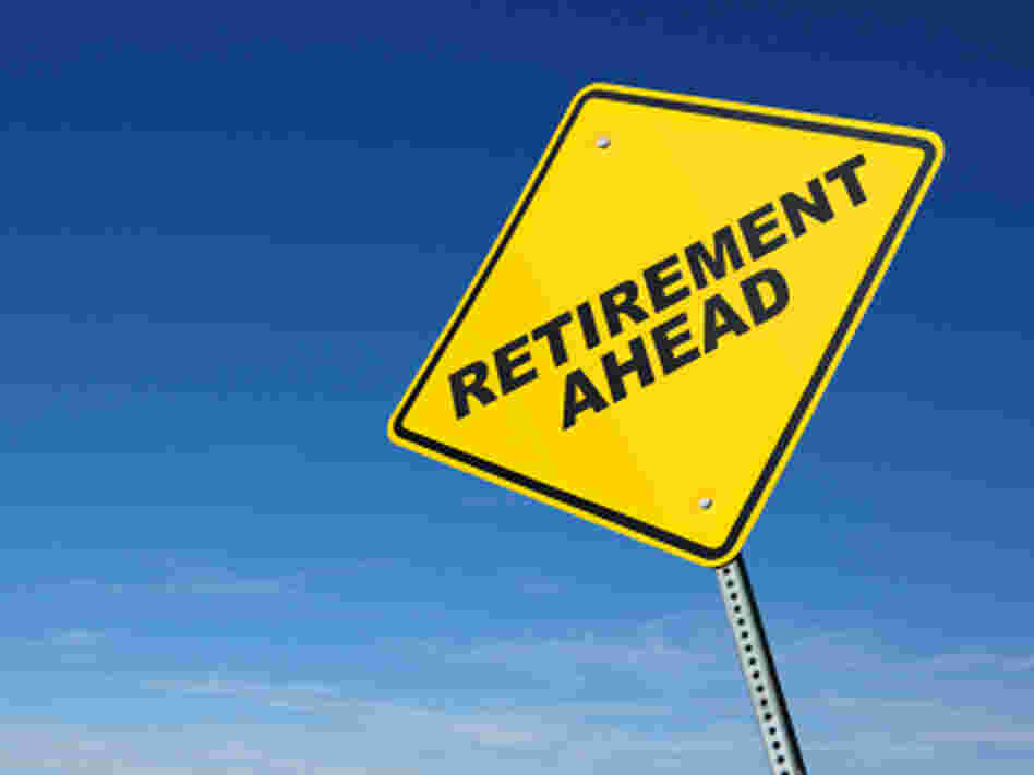 A yellow sign reads "Retirement Ahead." A yellow sign reads "Retirement Ahead."