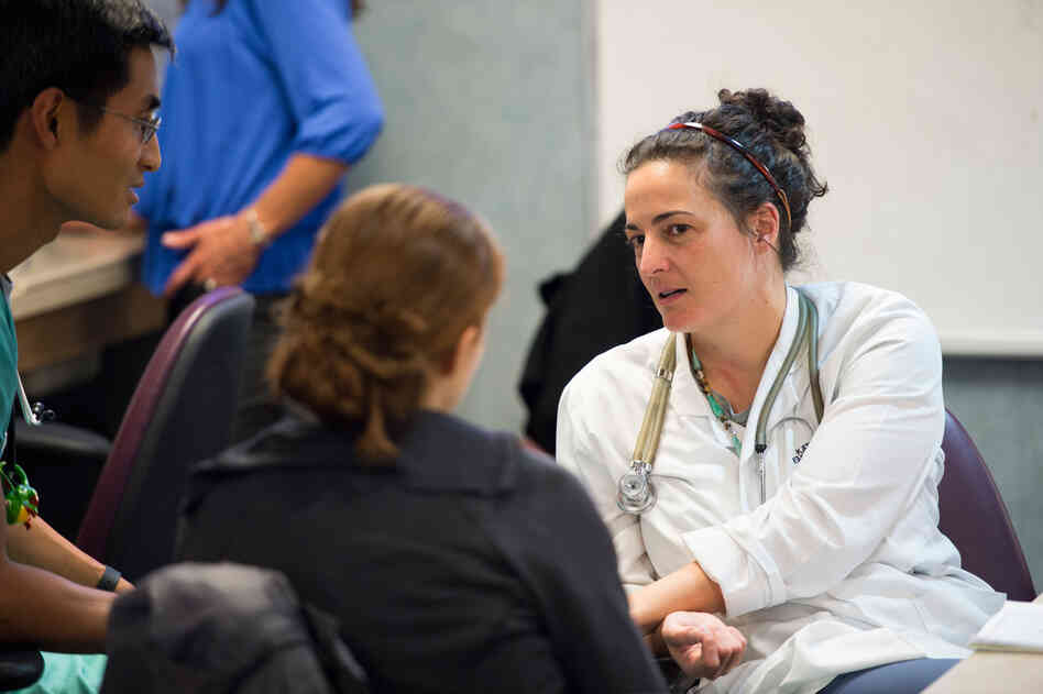 Dr. Katie Bakes, who works in the emergency department at Denver Health, is unequivocal in her opposition to guns.