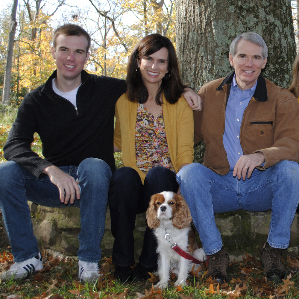 Sen. Rob Portman with his son Will and wife, Jane.