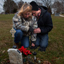 Will Piper and Annette Pacas visit the grave of Annette's son, Alex, at Oak Hill Cemetery in Mount Carroll, Ill. Piper says he hopes to raise money to replace the makeshift, plastic marker with a permanent gravestone. Will Piper and Annette Pacas visit the grave of Annette's son, Alex, at Oak Hill Cemetery in Mount Carroll, Ill. Piper says he hopes to raise money to replace the makeshift, plastic marker with a permanent gravestone.