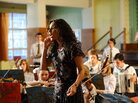 Free-spirited drama teacher Viv (Minnie Driver) hopes to use a summer musical production of The Tempest to give her students a chance to express themselves in Hunky Dory. Free-spirited drama teacher Viv (Minnie Driver) hopes to use a summer musical production of The Tempest to give her students a chance to express themselves in Hunky Dory.