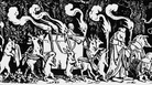 Mahler's ironic funeral march, in his first symphony, was inspired by this woodcut of forest animals bearing the hunter to his grave. Mahler's ironic funeral march, in his first symphony, was inspired by this woodcut of forest animals bearing the hunter to his grave.