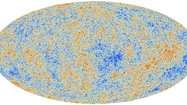Planck's view of the Cosmic Microwave Background. (European Space Agency)
