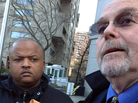 Adhyl Polanco, an eight-year police veteran (shown with lawyer Jonathan Moore, right), testified that if certain quotas were not met, an officer could be denied days off and overtime, and be given a poor evaluation. Adhyl Polanco, an eight-year police veteran (shown with lawyer Jonathan Moore, right), testified that if certain quotas were not met, an officer could be denied days off and overtime, and be given a poor evaluation.