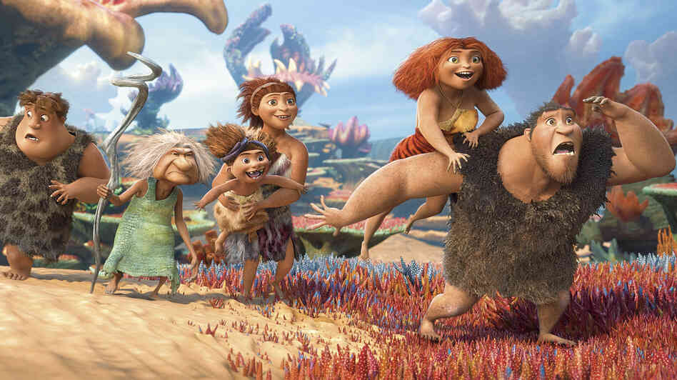 The prehistoric family in The Croods takes a visually stunning but comically tired road trip in the latest outing from DreamWorks Animation. The prehistoric family in The Croods takes a visually stunning but comically tired road trip in the latest outing from DreamWorks Animation.