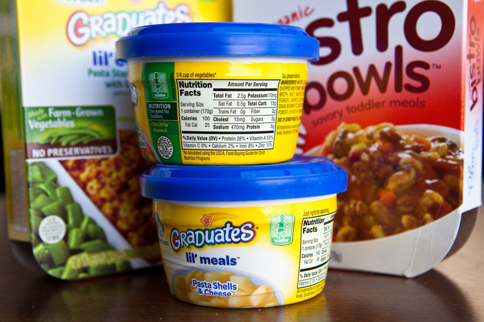 Prepacked food marketed for toddlers can contain high levels of sodium