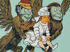 "The Monkeys caught Dorothy in their arms and flew away with her." "The Monkeys caught Dorothy in their arms and flew away with her."