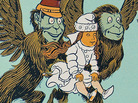 "The Monkeys caught Dorothy in their arms and flew away with her." "The Monkeys caught Dorothy in their arms and flew away with her."