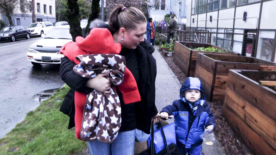 Pam Thatcher and her family ultimately moved into her mother's two-bedroom apartment because they couldn't make rent. Pam Thatcher and her family ultimately moved into her mother's two-bedroom apartment because they couldn't make rent.