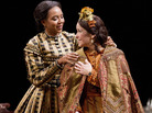 Sameerah Luqmaan-Harris plays Elizabeth Keckly and Naomi Jacobson plays Mary Todd Lincoln in Arena Stage at the Mead Center for American Theater's production of Mary T. & Lizzy K. Sameerah Luqmaan-Harris plays Elizabeth Keckly and Naomi Jacobson plays Mary Todd Lincoln in Arena Stage at the Mead Center for American Theater's production of Mary T. & Lizzy K.