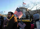 People line up in front of the U.S. Supreme Court on Tuesday before the justices hear arguments in the first of two same-sex marriage cases. People line up in front of the U.S. Supreme Court on Tuesday before the justices hear arguments in the first of two same-sex marriage cases.