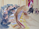 This artist rendering shows Roberta Kaplan, attorney for plaintiff Edith Windsor, addressing the Supreme Court during arguments on the Defense of Marriage Act on Wednesday. This artist rendering shows Roberta Kaplan, attorney for plaintiff Edith Windsor, addressing the Supreme Court during arguments on the Defense of Marriage Act on Wednesday.