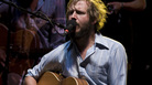 Bon Iver's Justin Vernon in 2009, after the release of his mostly acoustic debut album, but before the group's second album, which includes the '80s-inspired saxophone jam "Beth/Rest." (Yes, we noticed that his guitar is plugged in.) Bon Iver's Justin Vernon in 2009, after the release of his mostly acoustic debut album, but before the group's second album, which includes the '80s-inspired saxophone jam "Beth/Rest." (Yes, we noticed that his guitar is plugged in.)