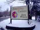 A sign outside Lou Caracciolo's winery, Amalthea Cellars
