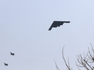 A U.S. Air Force B-2 stealth bomber flies near Osan U.S. Air Base in Pyeongtaek, south of Seoul, on Thursday. A U.S. Air Force B-2 stealth bomber flies near Osan U.S. Air Base in Pyeongtaek, south of Seoul, on Thursday.