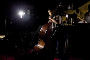Esperanza Spalding at soundcheck.