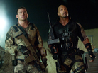 Duke (Channing Tatum) and Roadblock (Dwayne Johnson) are live-action G.I. Joes in the big-screen franchise's latest thoroughly disposable installment. Duke (Channing Tatum) and Roadblock (Dwayne Johnson) are live-action G.I. Joes in the big-screen franchise's latest thoroughly disposable installment.