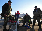 Latvian fishermen were among those rescued from ice floe in Riga on Friday. Latvian fishermen were among those rescued from ice floe in Riga on Friday.