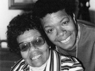 Maya Angelou and her mother, Vivian Baxter. Although it took years, Angelou and her mother eventually developed a close and loving relationship. Maya Angelou and her mother, Vivian Baxter. Although it took years, Angelou and her mother eventually developed a close and loving relationship.