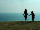 Two girls at the beach Two girls at the beach