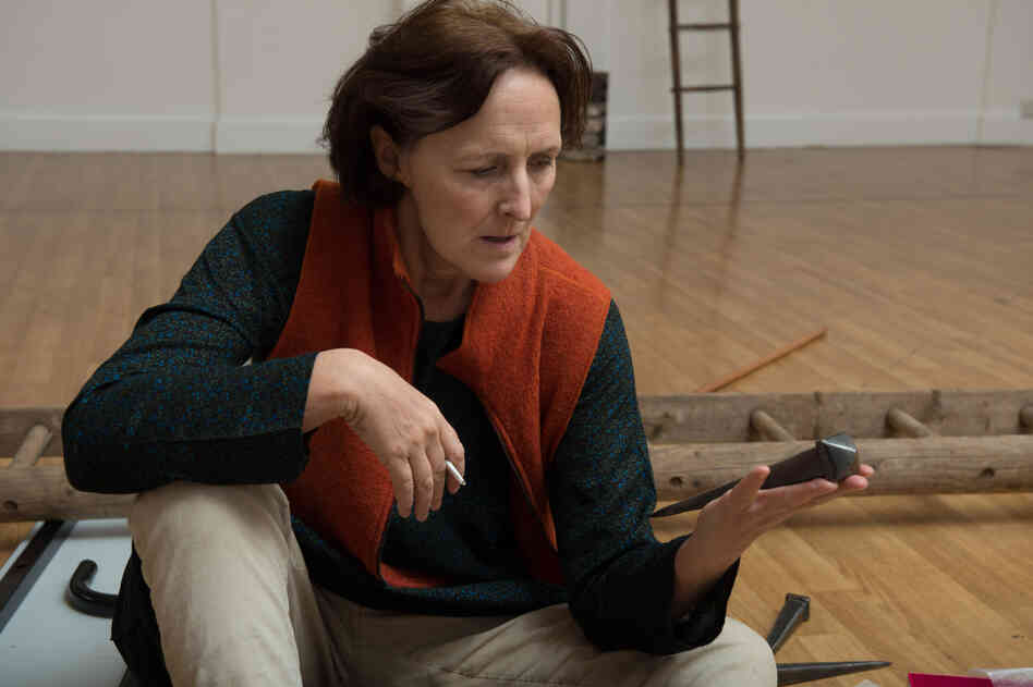 Fiona Shaw rehearses for her role as the Virgin Mary in The Testament of Mary. Irish novelist Colm Toibin's one-woman play opens April 22 at Broadway's Walter Kerr Theater. Fiona Shaw rehearses for her role as the Virgin Mary in The Testament of Mary. Irish novelist Colm Toibin's one-woman play opens April 22 at Broadway's Walter Kerr Theater.