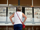 Joy Reynolds of San Diego looks at the newspapers on display at the Newseum in Washington, D.C., on June 29, 2012, following the Supreme Court ruling on President Obama's health care law. Joy Reynolds of San Diego looks at the newspapers on display at the Newseum in Washington, D.C., on June 29, 2012, following the Supreme Court ruling on President Obama's health care law.