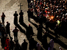 Parishioners partake in the Way Of The Cross procession at the Colosseum on Good Friday in Rome. A group of women Catholics recently made a pilgrimage to Rome to request that women once again be allowed to hold leadership positions in the church. Parishioners partake in the Way Of The Cross procession at the Colosseum on Good Friday in Rome. A group of women Catholics recently made a pilgrimage to Rome to request that women once again be allowed to hold leadership positions in the church.