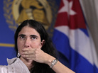 Yoani Sanchez, internationally known dissident blogger from Cuba, listens to a question as she speaks at the Freedom Tower in Miami on Monday. Yoani Sanchez, internationally known dissident blogger from Cuba, listens to a question as she speaks at the Freedom Tower in Miami on Monday.