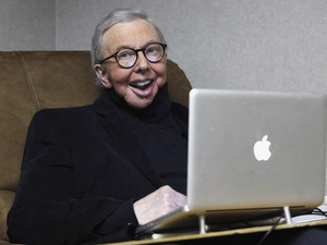 Ebert works in his office at the WTTW-TV studios in Chicago on Jan. 12, 2011.
