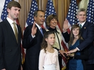 Rep. Bill Cassidy, R-La. (right), poses with his family and House Speaker John Boehner at the start of the new Congress, on Jan. 3. On Wednesday, Cassidy announced that he would challenge Democratic Sen. Mary Landrieu in 2014. Rep. Bill Cassidy, R-La. (right), poses with his family and House Speaker John Boehner at the start of the new Congress, on Jan. 3. On Wednesday, Cassidy announced that he would challenge Democratic Sen. Mary Landrieu in 2014.
