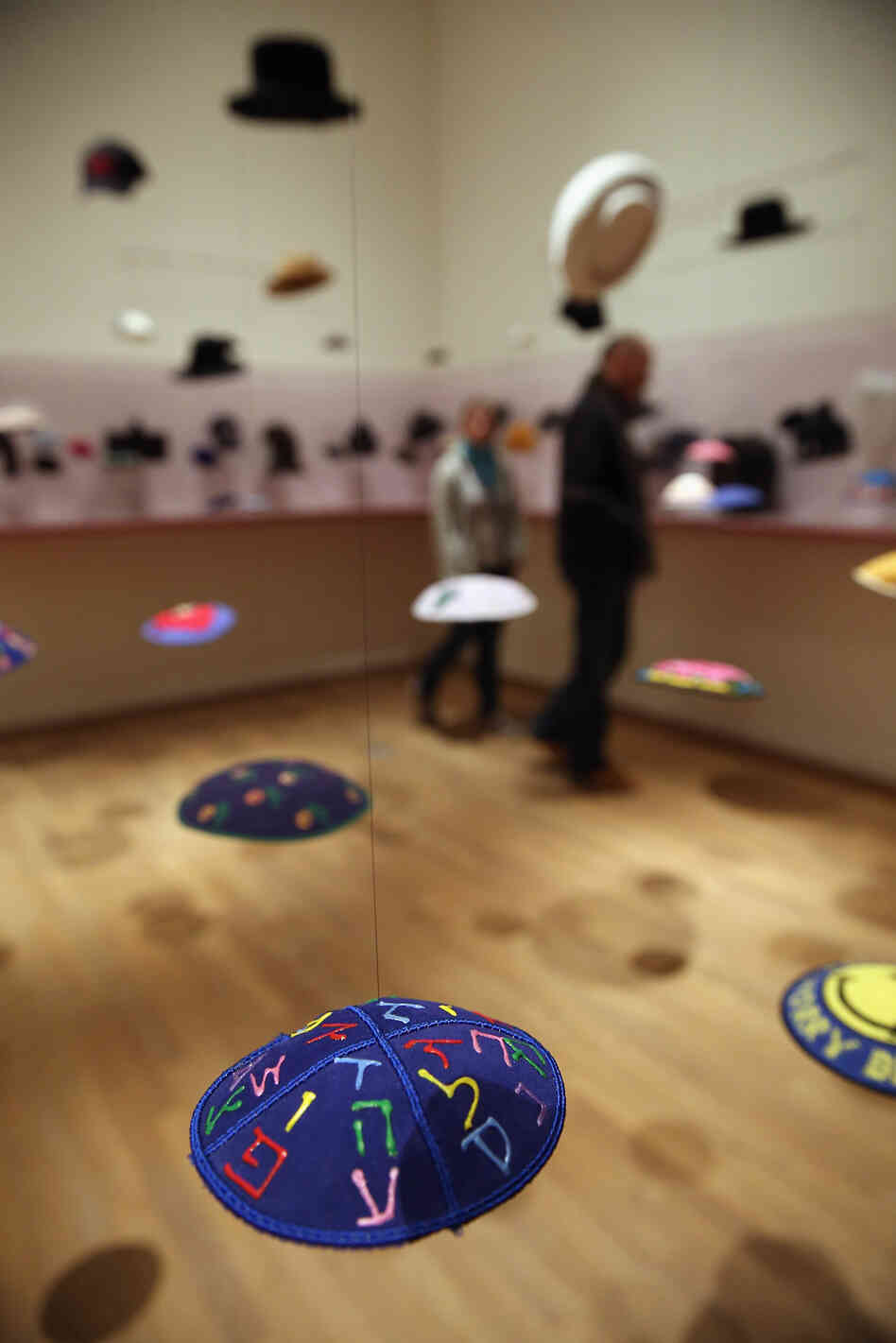 "The Whole Truth" exhibit has a section that features yarmulkes, hats and other Jewish headwear. "The Whole Truth" exhibit has a section that features yarmulkes, hats and other Jewish headwear.