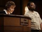 Judge Judy Sheindlin, seen here in 2006, presides over a case as bailiff Petri Hawkins Byrd listens. Judge Judy Sheindlin, seen here in 2006, presides over a case as bailiff Petri Hawkins Byrd listens.