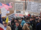 Hundreds of gun owners and enthusiasts attend a rally at the Connecticut Capitol in Hartford on Jan. 19. Hundreds of gun owners and enthusiasts attend a rally at the Connecticut Capitol in Hartford on Jan. 19.
