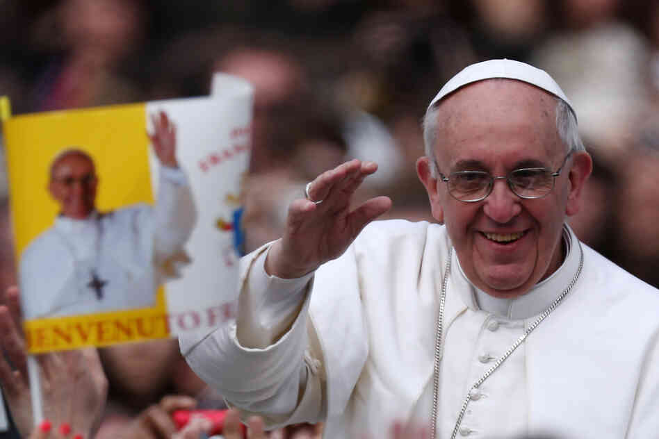 Pope Francis greets the faithful on March 31, 2013 in Vatican City. Pope Francis greets the faithful on March 31, 2013 in Vatican City.