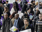 A crowd of jobseekers attends a health care job fair on Thursday in New York. A crowd of jobseekers attends a health care job fair on Thursday in New York.